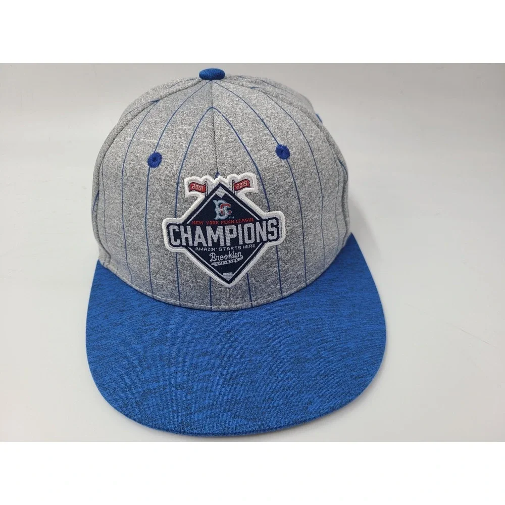 Brooklyn Cyclones 2019 New York Penn League Champions Pinstripe Snapback Hat Cap
